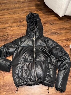Black Hooded Puffer Jacket